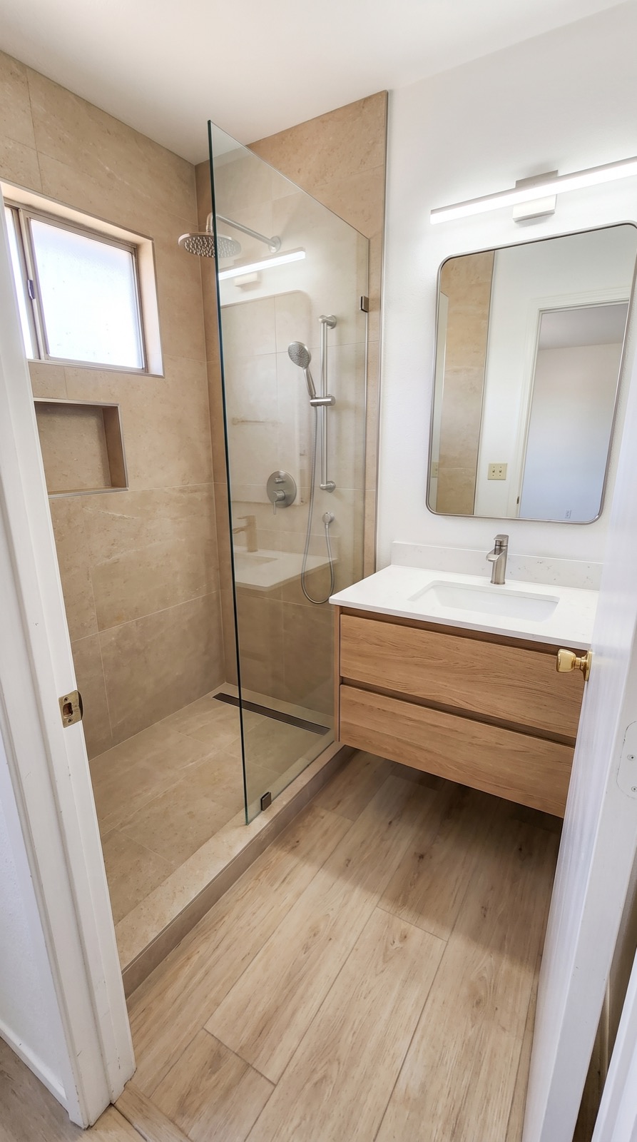 Tub to shower concept